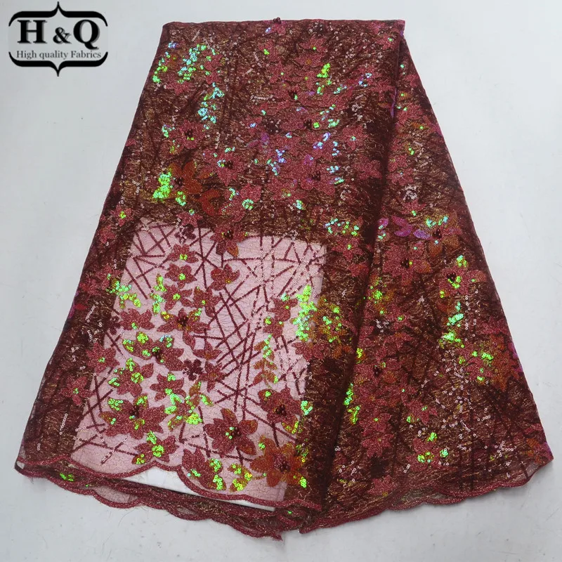 

Beaded Lace 2019 Beautiful African Organza Lace Fabric French Net Lace High Quality Fashion Sequins Lace For Lovely Long Dresses
