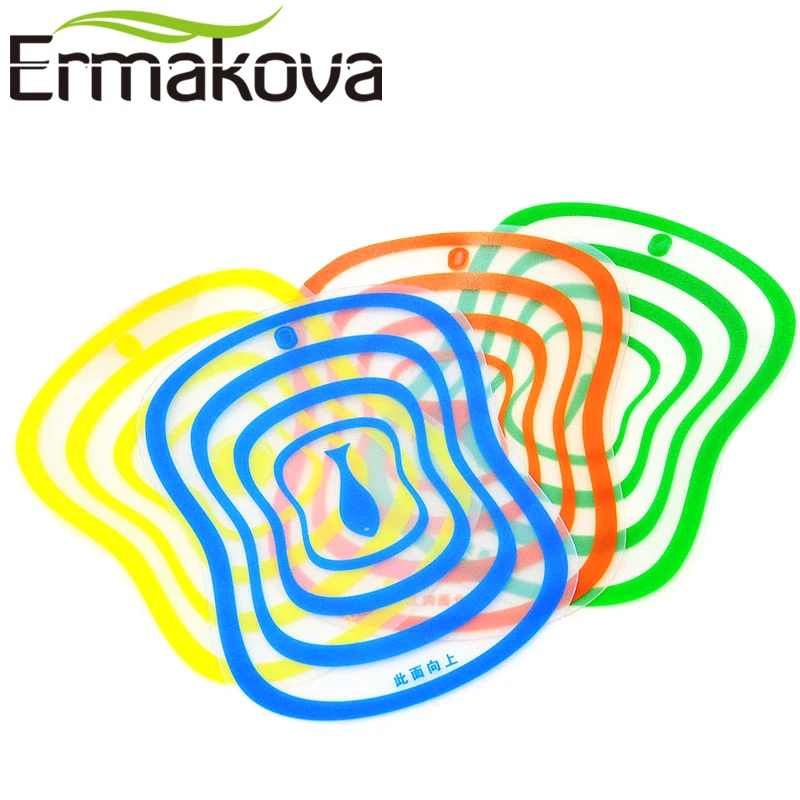 ERMAKOVA 4 Pcs/Lot Flexible Kitchen Plastic Chopping Block Cutting Board Breadboard Non-slip Frosted Antibacteria | Дом и сад