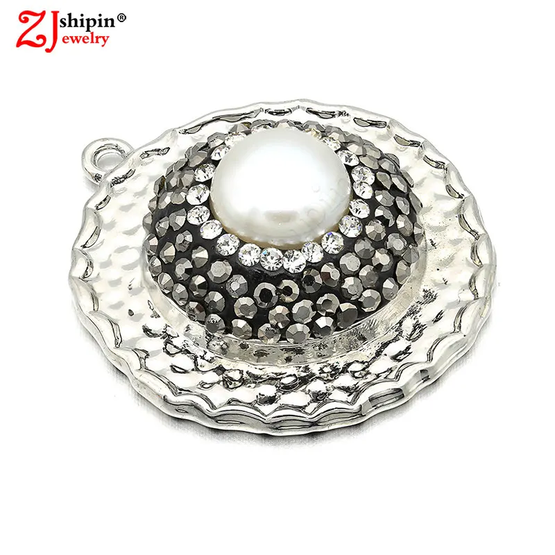 

2019 new charm clay rhinestone jewelry accessories pendant connector suitable for DIY jewelry discovery production