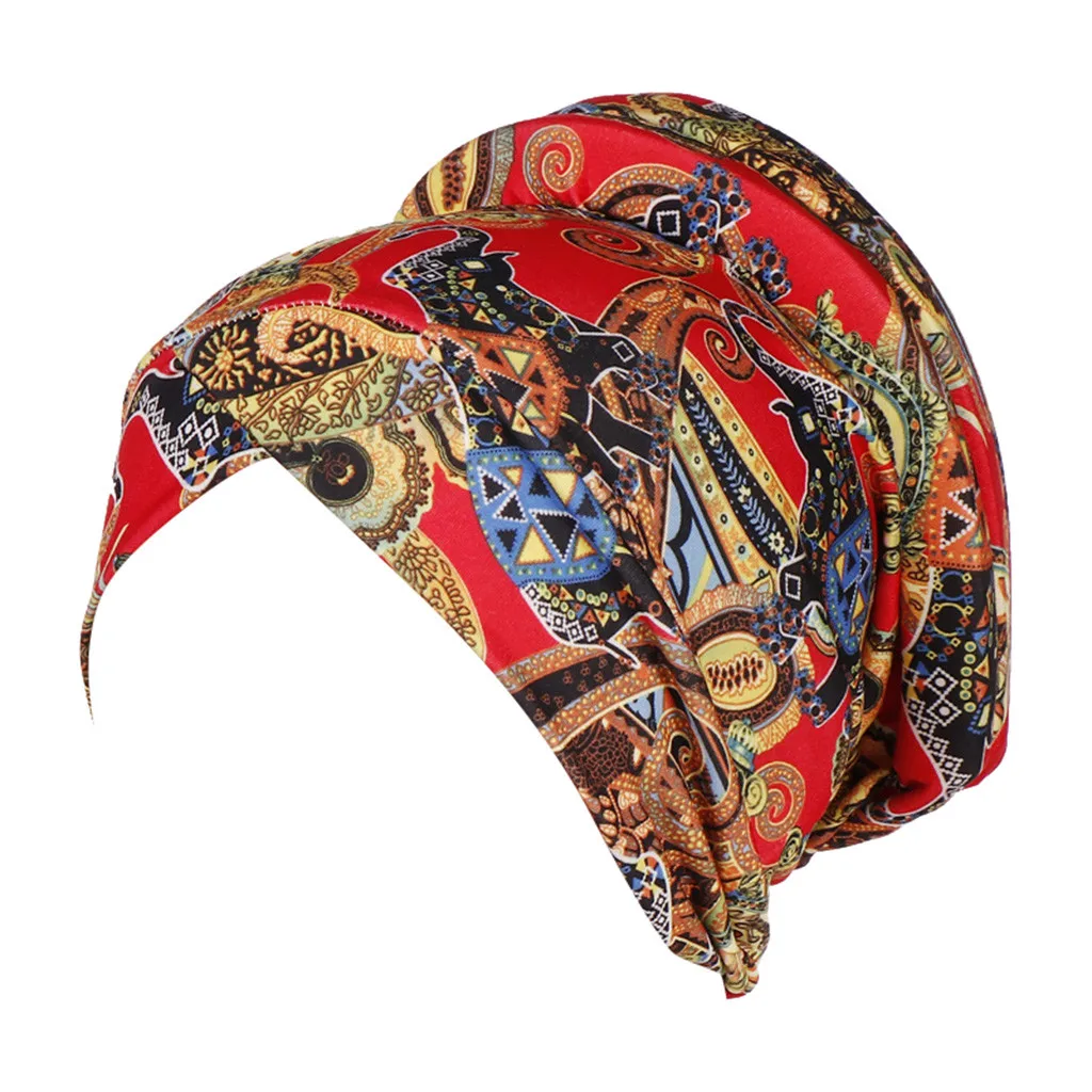 Мусульманские шапочки под хиджаб тюрбан хиджаб Musulman тюрбаны для женщин Взрослый принт в мусульманском стиле внутренняя шапка turbantes cabeza para las mujeres - Цвет: Многоцветный