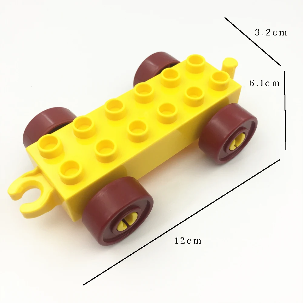 

Single Sale Diy Big Size Bricks Accessories Happy trailer car Vehicle bottom Blocks Bricks Toys Compatible with Legoingly Duploe