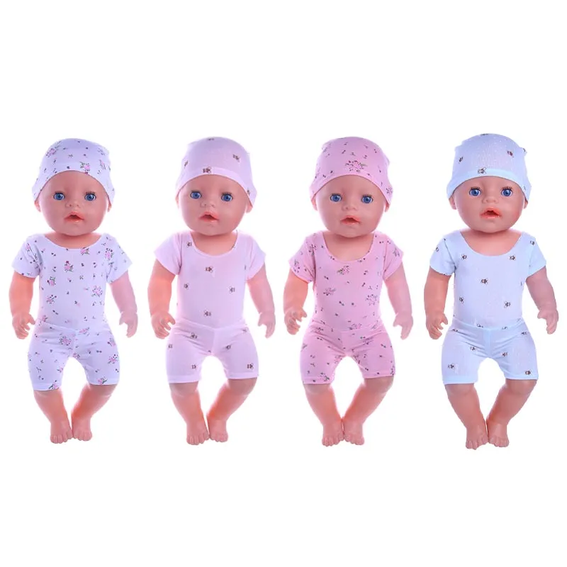 

Luckdoll candy color cute swimsuit, suitable for 43 cm doll, children's best Christmas gift...