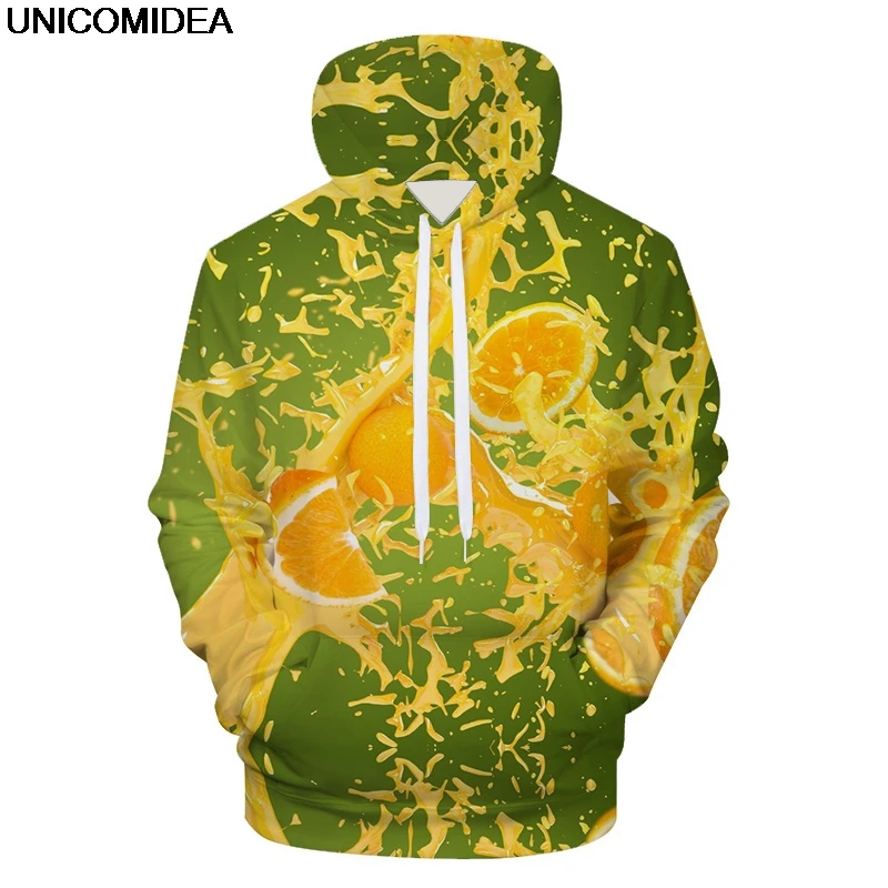 Orange Juice Hoodies 3D Men Women Hoody Streetwear Sweatshirt Jacket