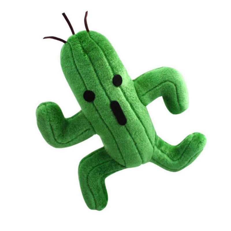 

New 25 cm Cute Final Fantasy Cactus Green Cactuar Plush Soft Stuffed Animal Doll Brinquedos Toys for Kids Gifts