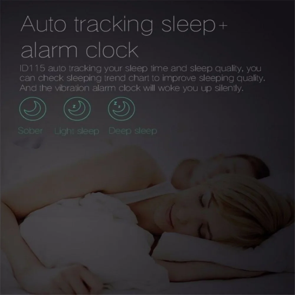 ID115 умный Браслет фитнес-трекер Браслет Шагомер совместимый Smartband водонепроницаемый монитор сна наручные часы Wekker