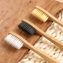 1 шт. прочная эко бамбуковая деревянная ручка зубная щетка экологичный уголь мягкая щетина щетка для чистки зубов Пары зубная щетка es