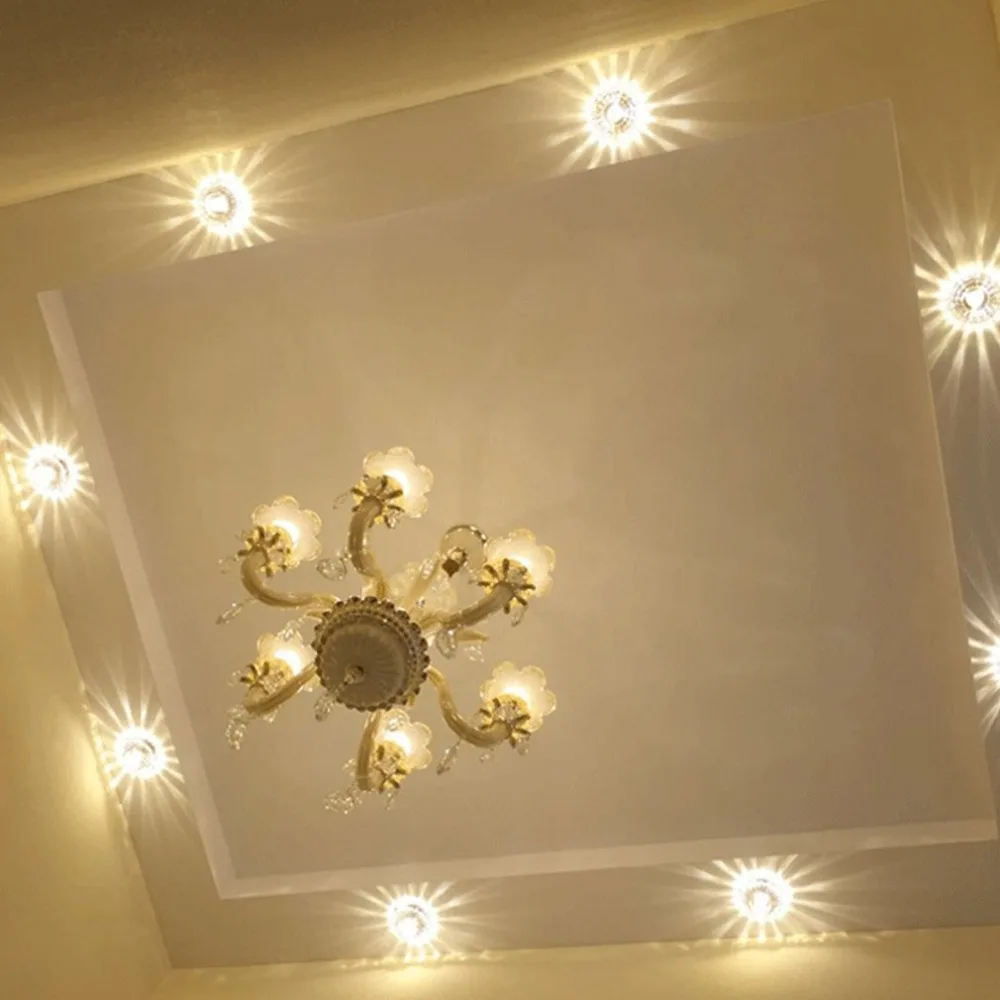 

ICOCO Ceiling Lights Indoor Crystal Lighting LED Modern Square Ceiling Lamp For Living Room Home Decoration dropshipping