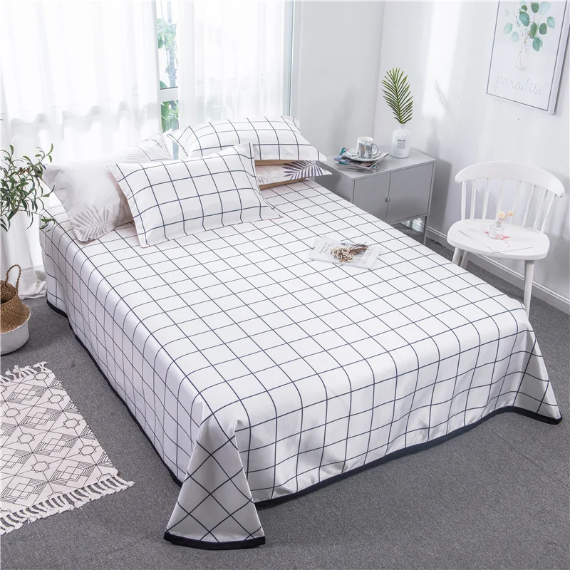 

Nordic White Lattice Mattress Protector Cover Washable Bed Topper Sheet Children Adult Ice Silk Soft Summer Sleeping Bed Mat Set