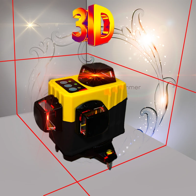 

Small Strong Red 12-Wire Laser 3D Wall Monitor 360-degree Automatic Horizontal Tilt Function 6 Vertical Crossover