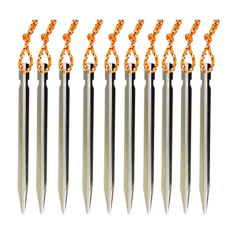 10Pcs Nature Hike Tent Peg Aluminium Alloy Tent Peg Nail Stake with Rope Camping Equipment Outdoor Tent Accessories BB55 10Pcs Nature Hike Tent Peg Aluminium Alloy Tent Peg Nail Stake with Rope Camping Equipment Outdoor Tent Accessories BB55
