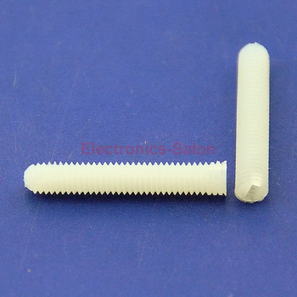 

( 50 pcs/lot ) Nylon 18mm M3 Slotted Socket Grub Screw.