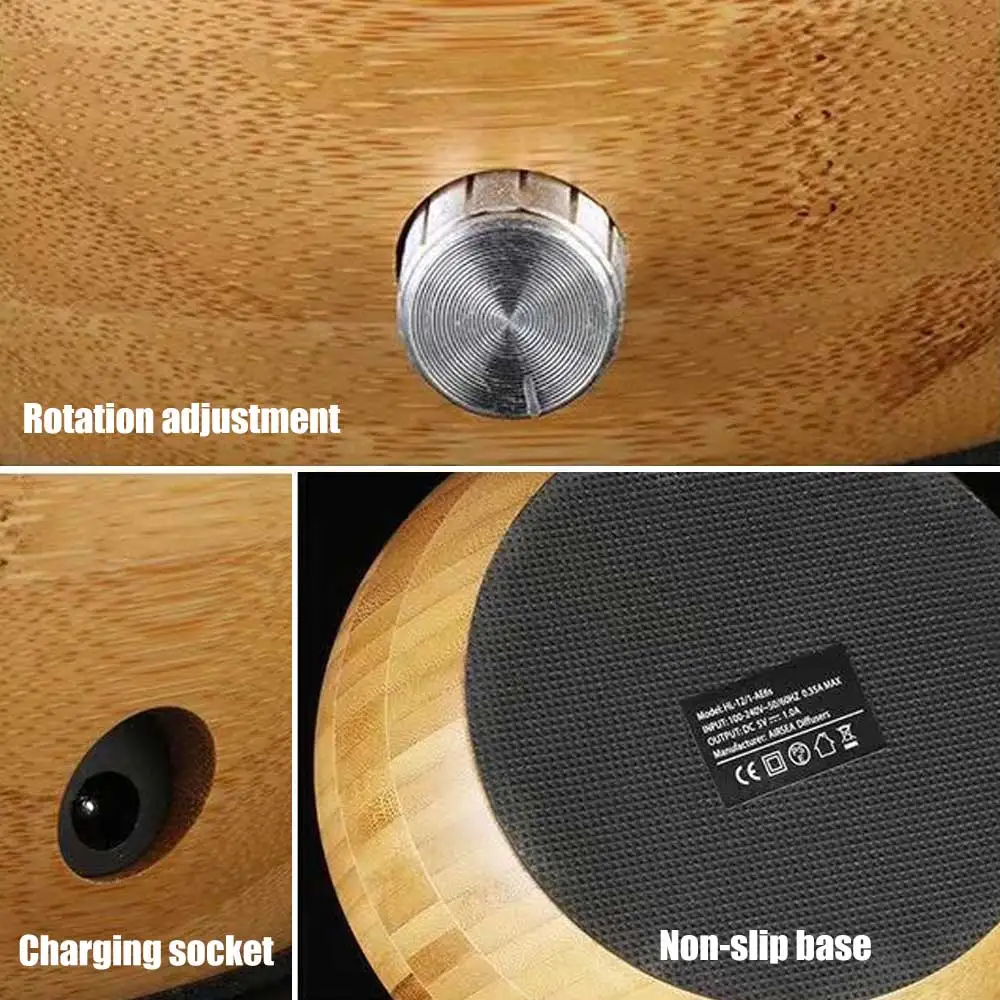 Goedkoop Bamboe Glas Essentiële Olie Vernevelaar Aromatherapie Diffuser Luchtbevochtiger Low Noise Mist Controle Timer Luchtbevochtigers voor Thuis