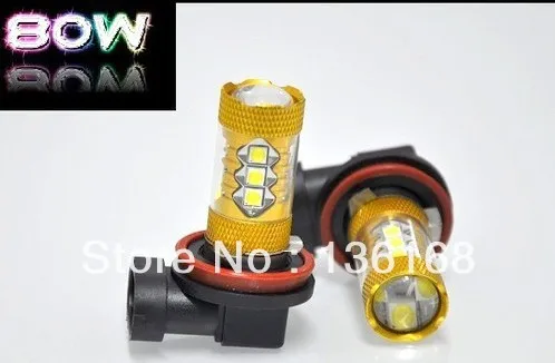 Meilleur 2x80 Watt Led H11 Voiture LED Ampoules 80 w Canbus 80 watt viel heller wie 60 w 55 w h11 DRL Brouillard Lampes
