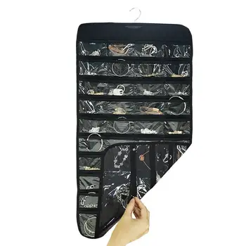 

80 Pockets Fashion Double Sided Hanging Jewelry Display Organizer Storage Bag trendy