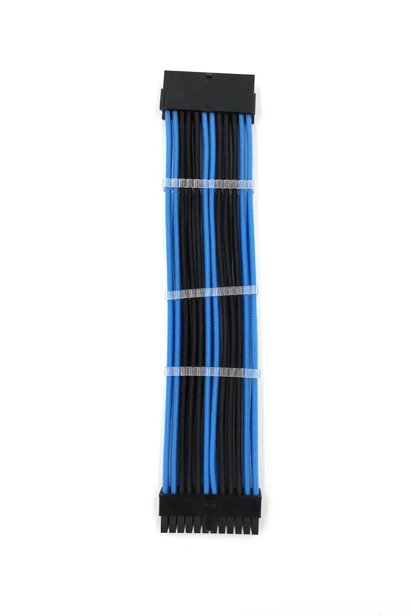 ATX 24Pin_Light_Blue_Black_extension cable