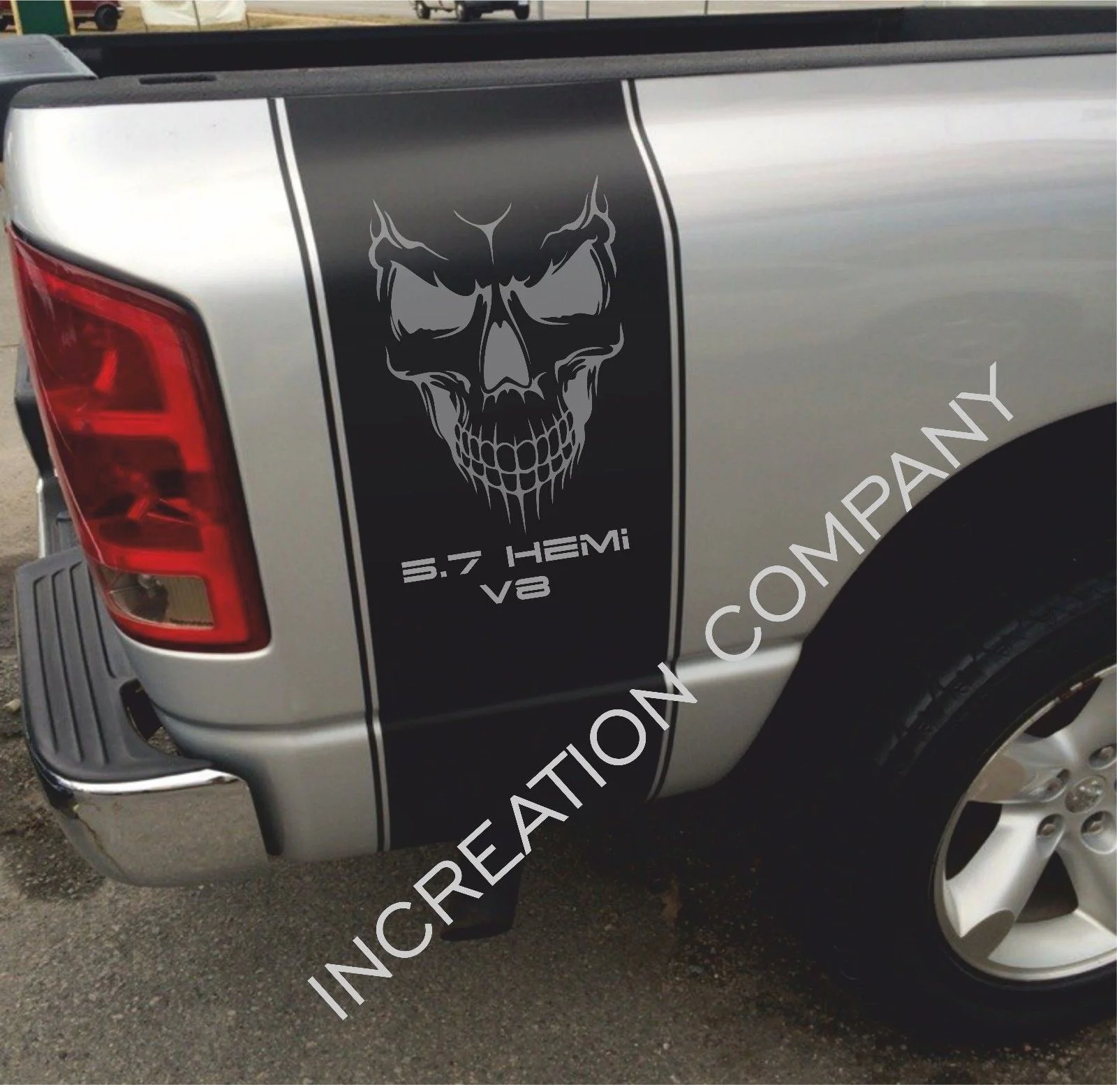 Для 2 Виниловая наклейка для грузовика в полоску Dodge Ram 5 7 L v8 задняя кровать