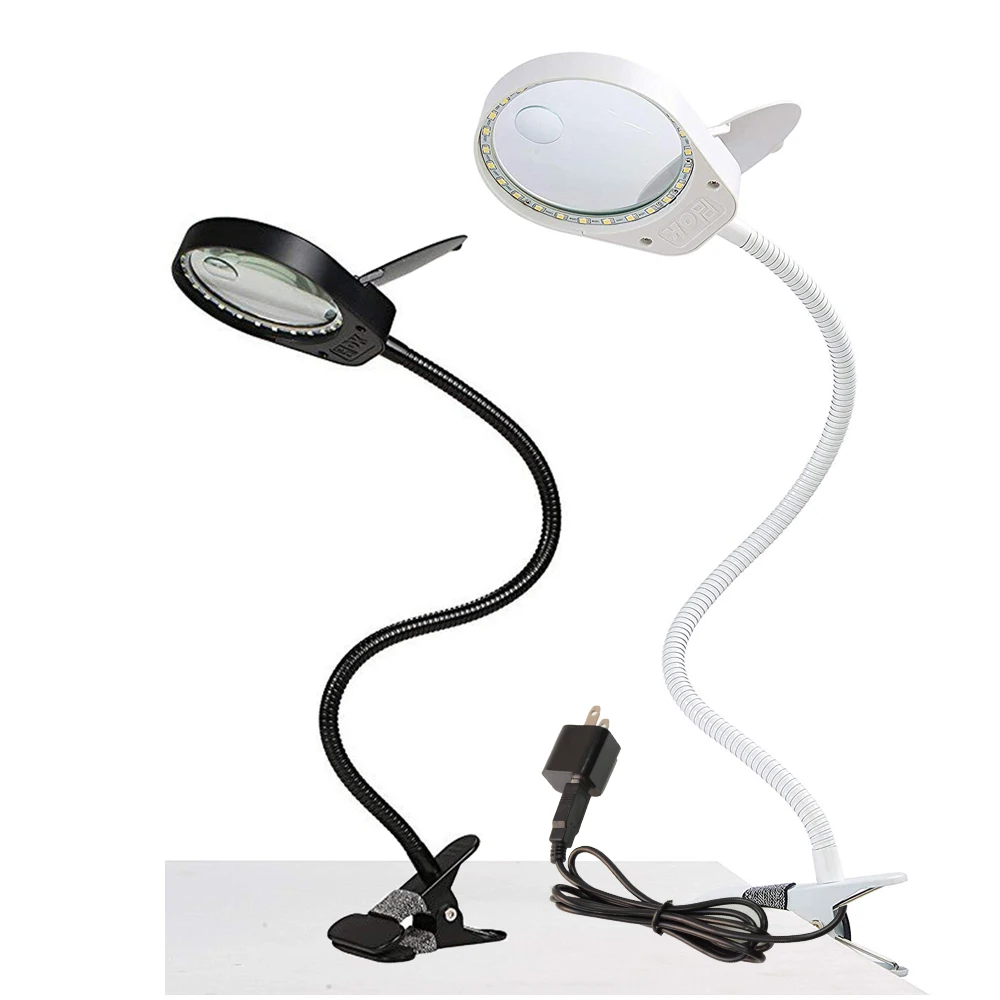 

Clip-on electronic loupe magnifier lamp 8X 15X for elderly reading PCB repair