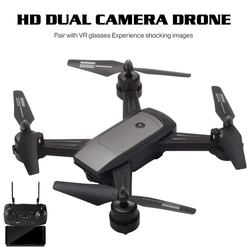

lensoul Drone WiFi FPV 720P Dual HD Camera Optical Flow Hold Gesture Selfie Light Control Stable Gimbal Quadcopter Gift
