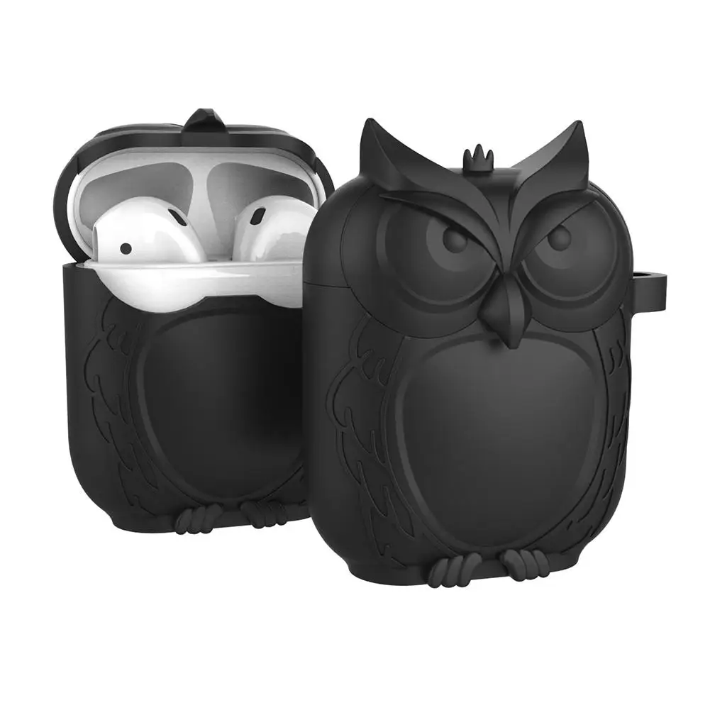 

Earphone case For Apple AirPod Chic Unique Owl Shape Silica Gel Earphone Protective Case Cover r60