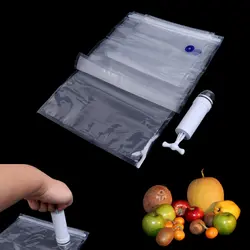 3 шт. многоразовые воздуха Вакуумный Еда сумки пространство заставка сохранения хранения уплотнение мешок + ручной насос