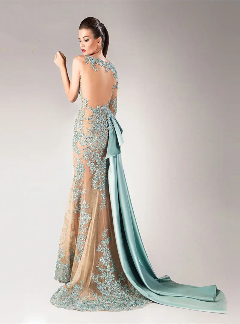 New Velvet Mermaid O-Neck Evening Dress Halter Keyhole Front Backless Prom Gowns Custom