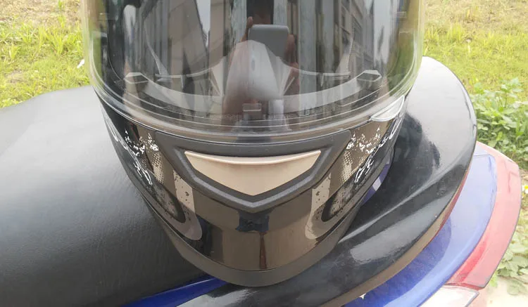 Полнолицевой шлем для бега с двойными линзами мотоциклетный шлем потрясающий Цвет Череп Capacete