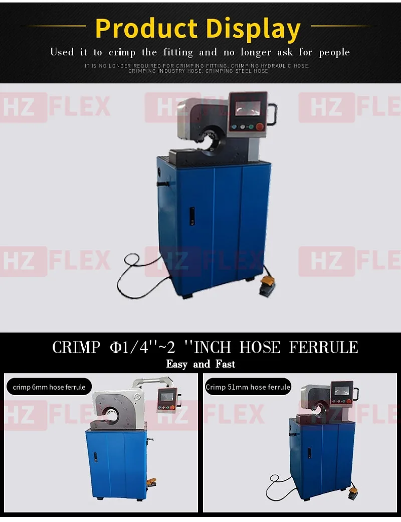 2018 HZFLEX HZ-83A гидравлический шланг обжимной машины для продажи