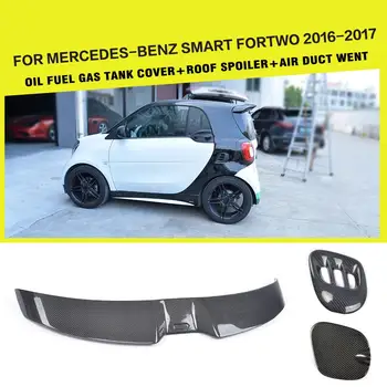 

Carbon Fiber Racing Rear Roof Spoiler Lip Side Air Vent Exterior Oil Gas Cap for Mercedes-benz Smart Fortwo 2Door 2016 - 2017