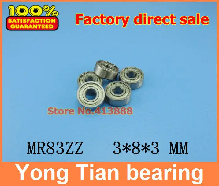 

Free Shipping 10 PCS MR83ZZ MR83-2RS SMR83ZZ ABEC-5 3*8*3 mm Deep groove Ball Bearings MR83 / L-830 ZZ MR83 RS MR83-2RS