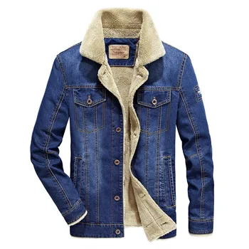 

LEFT ROM 2019 men jacket coats brand clothing denim jacket Fashion mens jeans jacket thick warm winter outwear male cowboy coat