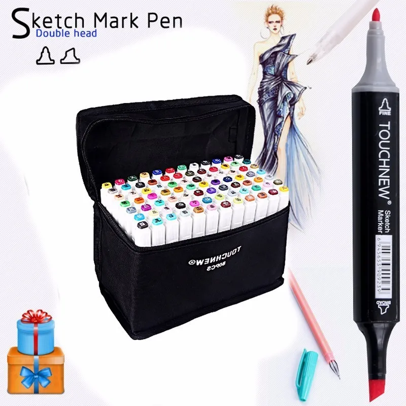 

Touchfive 30 40 60 80 168 Colors Marker Set Sketch Markers Brush Pen Dual Head Art Markers Set For Draw Manga Animation Design