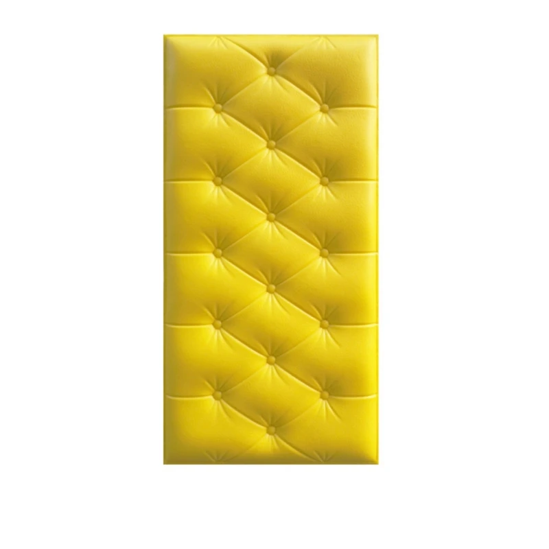 3D искусственная кожа PE пена стикер стены водонепроницаемый самоклеющиеся обои для гостиной спальни детской комнаты детская комната Домашний декор - Цвет: Yellow