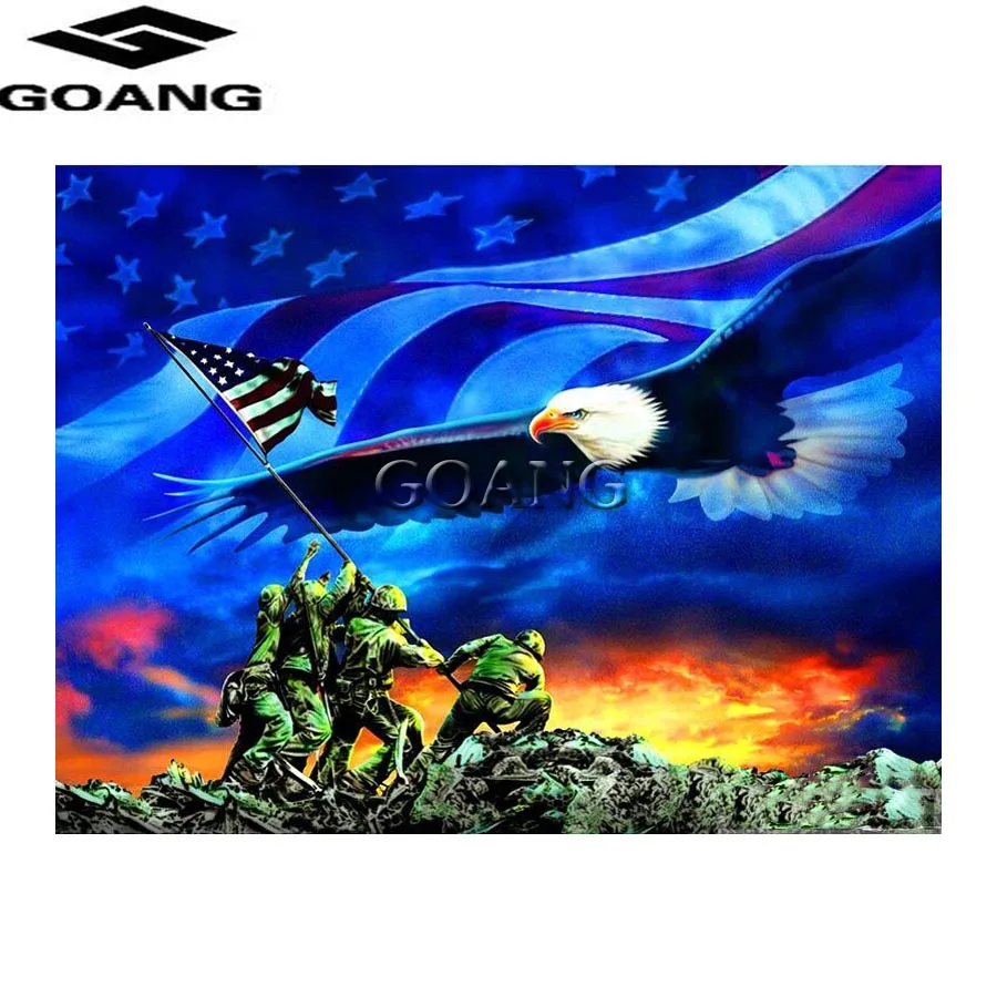 

diamond Cross Stitch full square diamond mosaic paintings 5d diy diamond embroidery home decor Animal landscape eagle