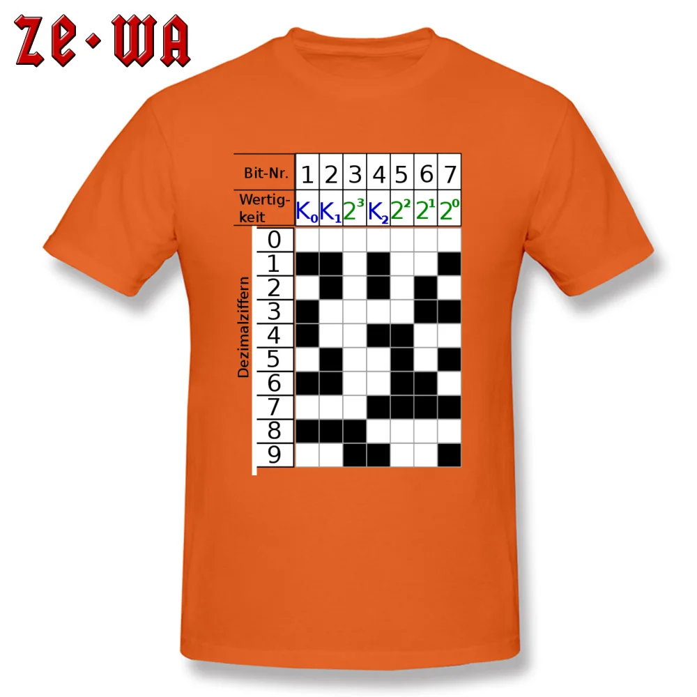 Code Hamming T Shirts 2018 Popular Short Sleeve Simple Style Cotton O-Neck Men's Tops Tees Comics Top T-shirts Summer Autumn Code Hamming orange