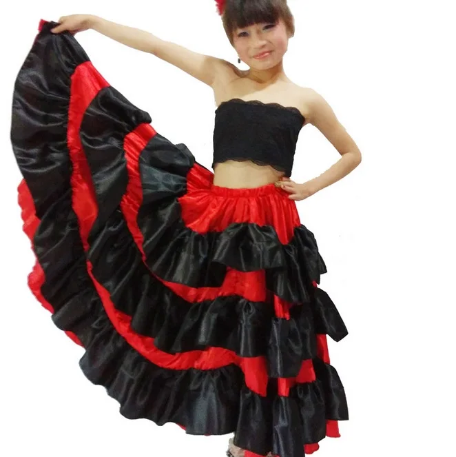 Fille robe rouge espagnole Traditionnelle Style Ruban Costume Âge 2 & 3 Fille robe rouge espagnole Traditionnelle Style Ruban Costume Âge 2 & 3