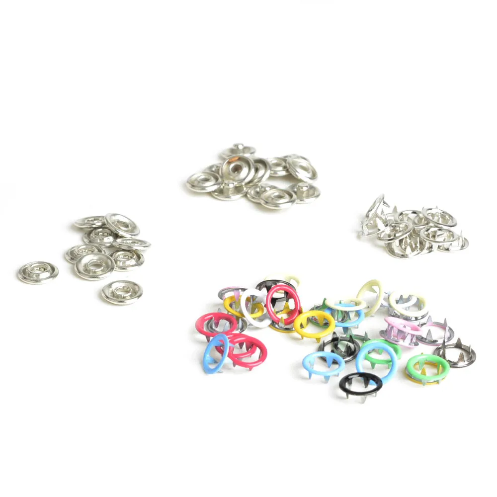 100 Set/Lotto Colori Misti Casuali 9.5Mm Bottoni Automatici A Pressione In Metallo Bottoni Automatici Bottoni Automatici Bottoni Automatici Bottoni Au
