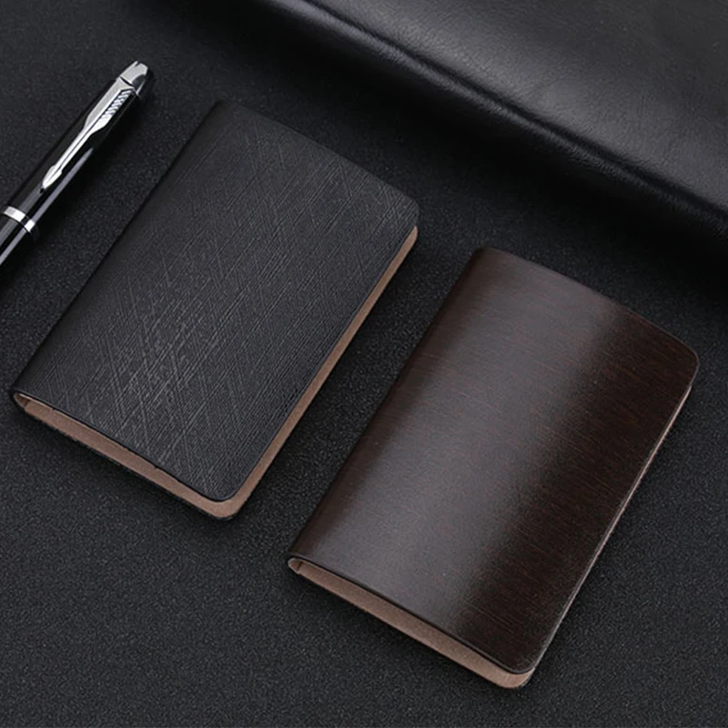 

Men Business Credit Card Holder Case Stainless PU Leather Metallic Slim Cardholder ID Purse Large Capacity Wallet