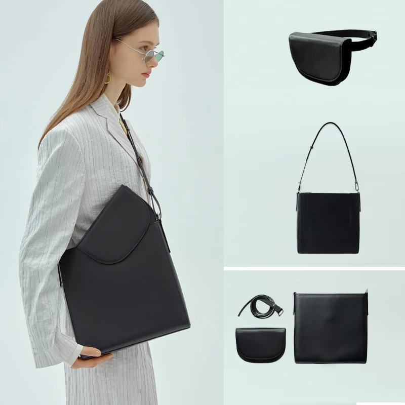 

New Panelled Removable Computer Bag Travel Waist Pack Women Breast Pack Shoulder Crossbody Bag Two Type Shopping Bag Purse