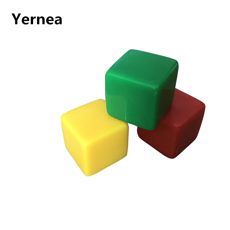 

5Pcs/Lot 16mm Blank Dice High Quality Acrylic Color Blank Dice Can Write and Paste Sticker Chidren Teaching Dice Set Yernea