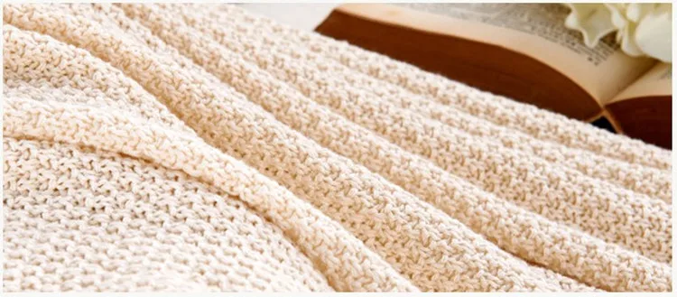 Горячая распродажа высокое качество 100% хлопок вязать одеяло для лето/осень на диван/кровать "Переплетения" детское одеяло 80*135 см