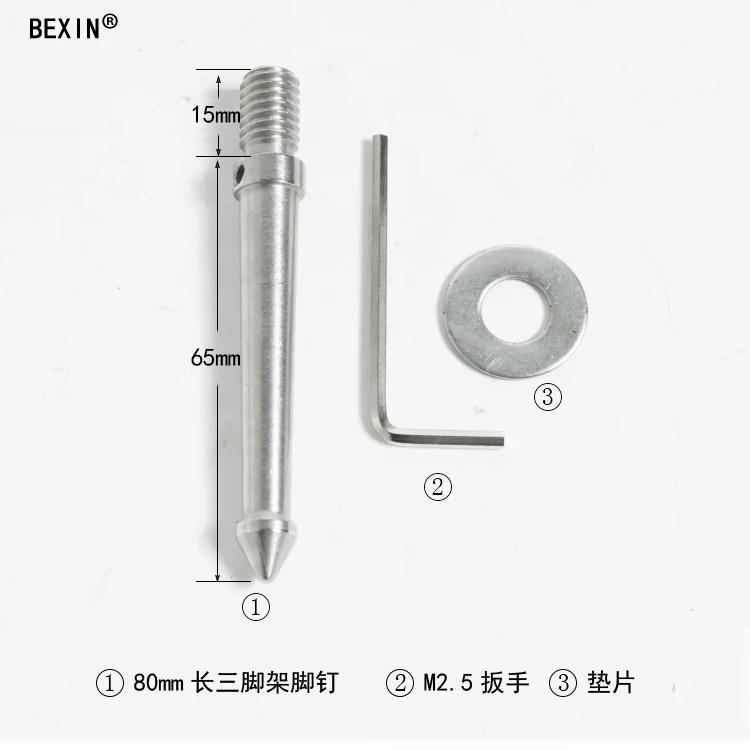 Аксессуары для фотосъемки 3/8, запасная часть камеры, длинный штатив, шипы, ножной винт, ножка, гвоздь для Gitzo Benro, монопод, штатив - Цвет: 80mm long