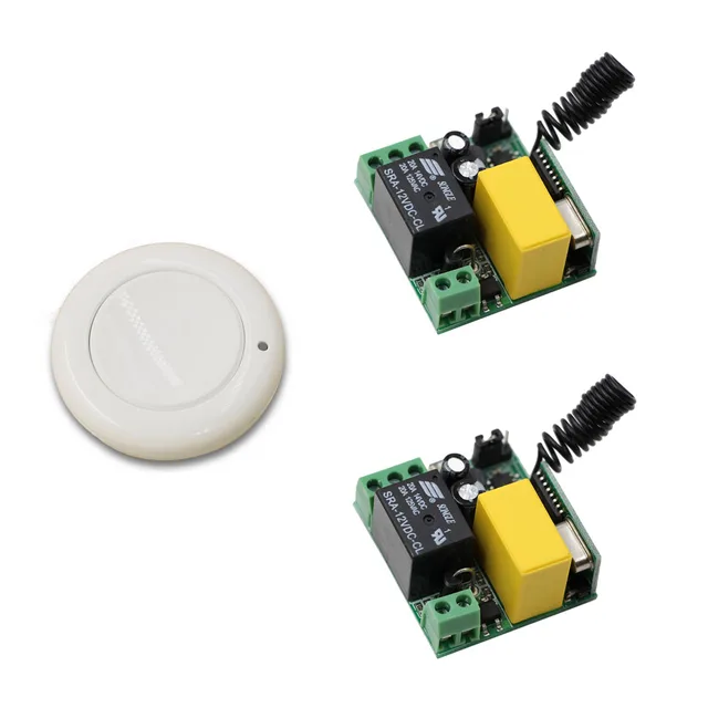 Portable Ac220v 1 Ch Wireless Remote Control Lighting Switch System Portable Ac220v 1 Ch Wireless Remote Control Lighting Switch System Mini Receiver And Wall Round Transmitter