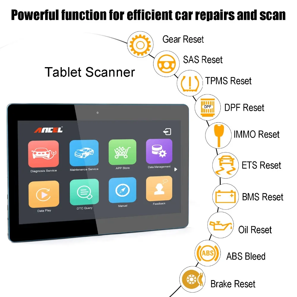 Ancel X5 Pro планшет автомобильный диагностический инструмент OBD2 сканер автомобильный Профессиональный ODB планшет сканирующий инструмент с клавиатурой на арабском полисе