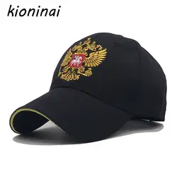 Kioninai Новый Мужской 100% Хлопок Открытый Бейсболка России Герб Вышивка Snapback Спортивной Моды Шляпы Для Мужчин и Женщин Патриот Крышка