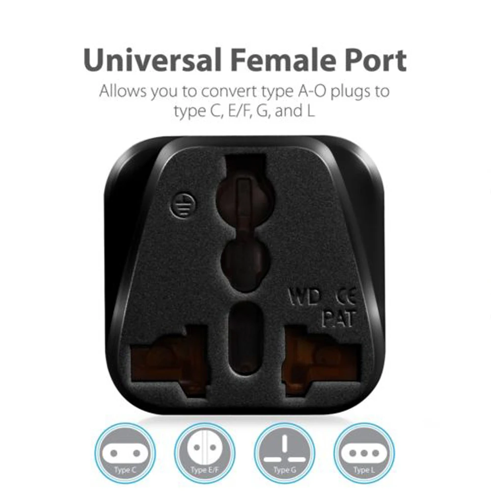 Universal Copper 2 in 1 Swiss CN HK EU US UK AU to Italy Travel Wall Converter Adapter Plug Type L 10A 250V White Black