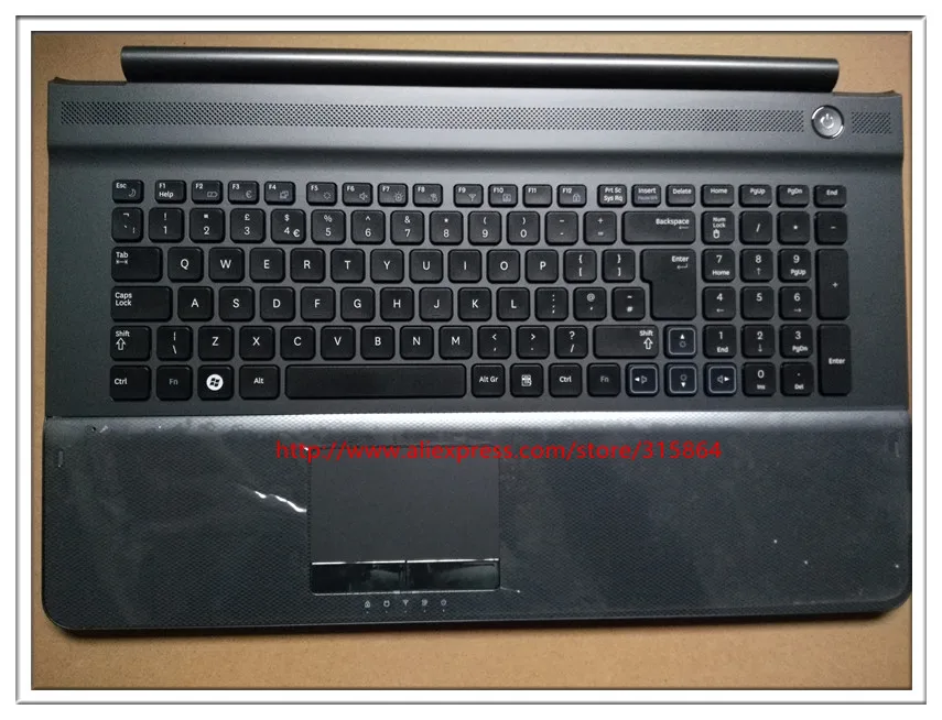 Великобритания новая клавиатура для ноутбука с подставка под тачпад для SAMSUNG RC710 rc720 BA75-02838A Большой Введите