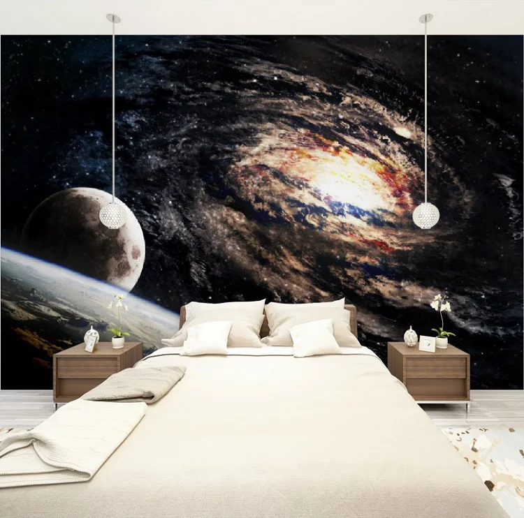 

Custom Size 3D Photo Mural spiral galaxy in Space Removable Wall Papers Self-adhesive Vinyl Wall Sticker Art Home Decor