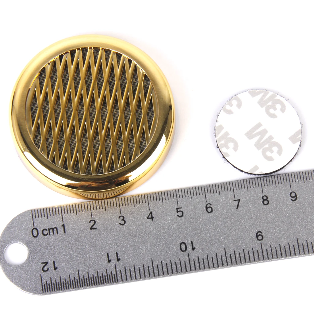 Gold Round Tobacco Cigar Humidifier W/ Sticker For Travel Case/Small Humidor
