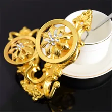 Роскошные Стразы штора с цветами завязываются сзади настенные крючки сплав Tieback держатели шляпа пальто вешалка для одежды аксессуары для домашнего декора