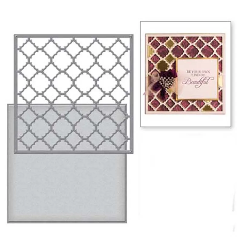 

HamyHo Background Grid Frame Metal Steel Cutting Dies Stencil for Making DIY Scrapbooking Paper Album Card Embossing Dies Craft